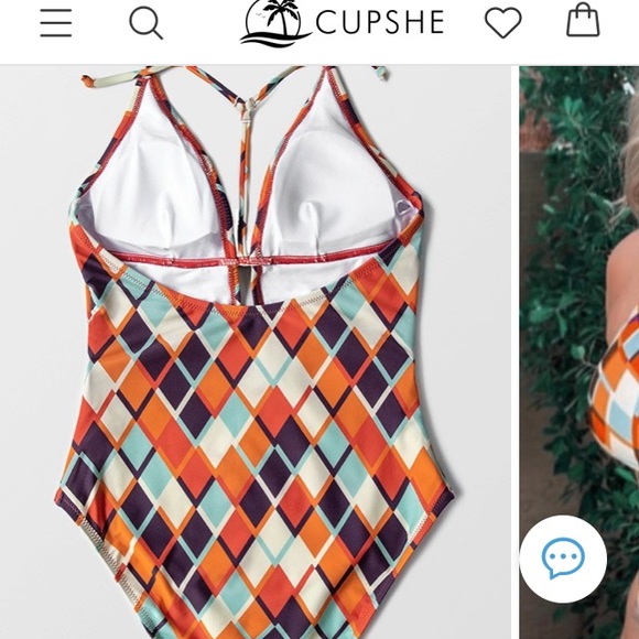 New Vintage Style one piece bathing suit Size Large - Picture 7 of 7